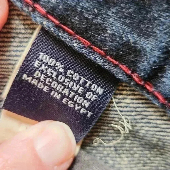 Men's CHAPS Denim Jeans Straight Fit 48x32 Dark Wash - Picture 6 of 15